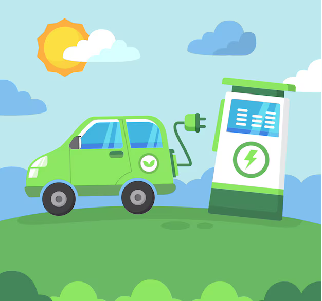 Voiture électrique en charge