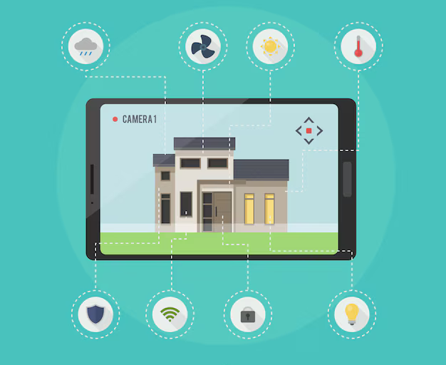 Contrôle des différents point de la maison sur un téléphone